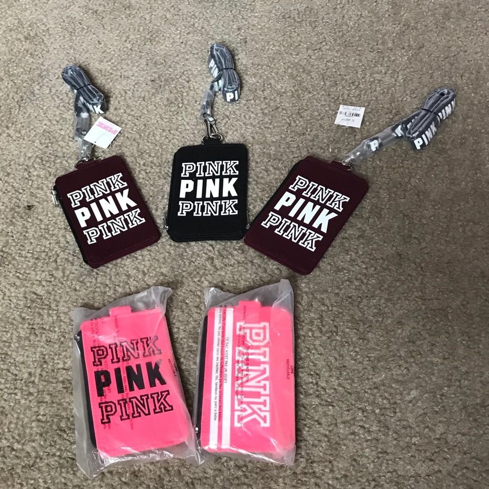 Vs Pink Lanyard w/ id holder (1)